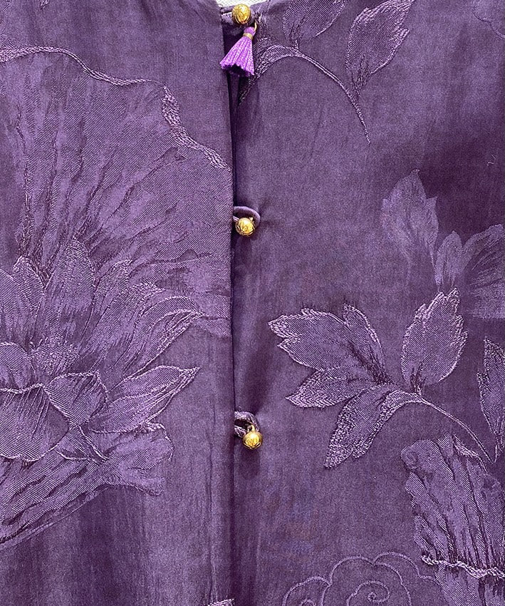 皇家李子紫旗袍外套