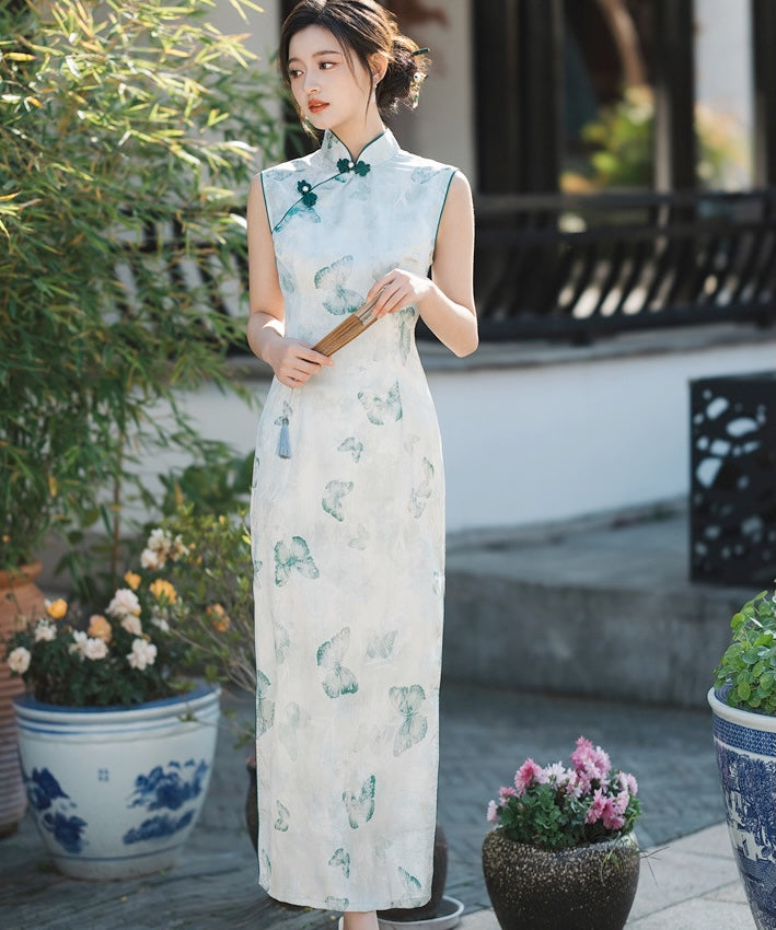Evia Sleeveless Maxi Cheongsam
