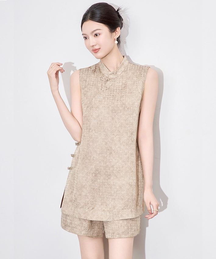 Yunsha Cheongsam Top Vest + Shorts Set