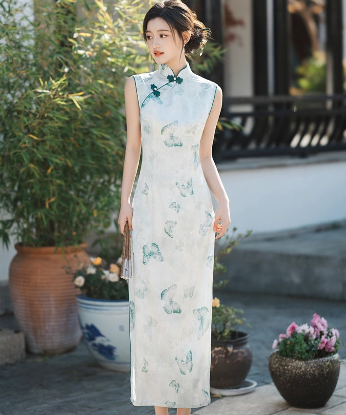 Evia Sleeveless Maxi Cheongsam
