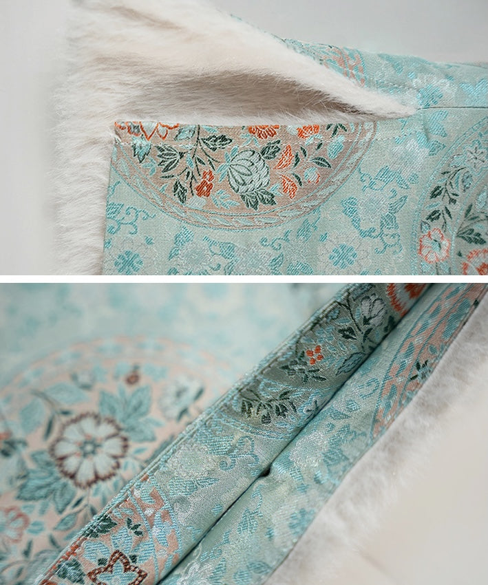 Celadon Bloom Winter Cheongsam Jacket