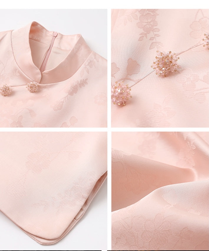 Xiao Yu Gege's Pink Cheongsam