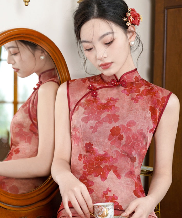 Auspicious Crimson Cheongsam
