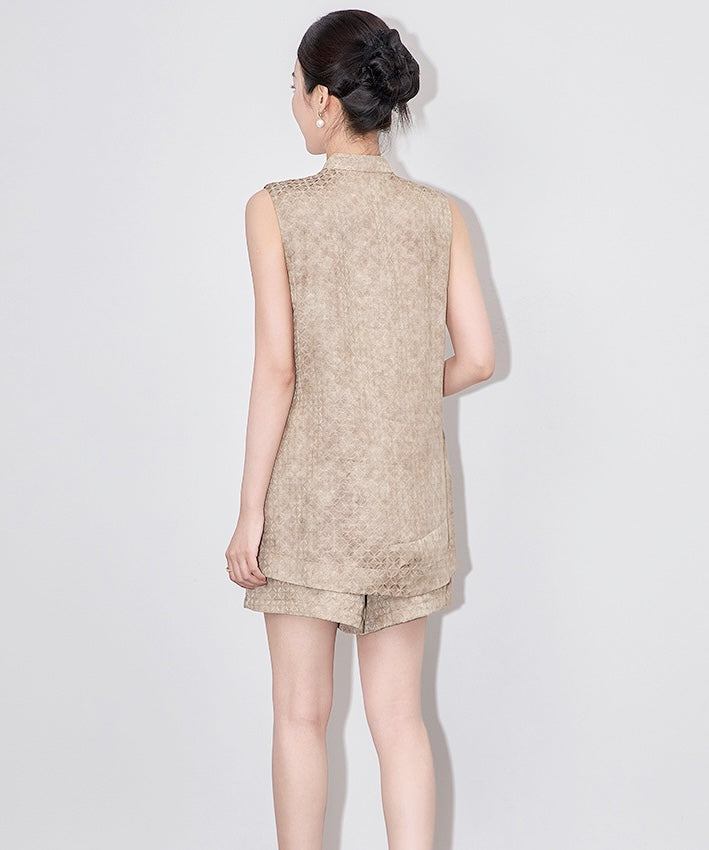 Yunsha Cheongsam Top Vest + Shorts Set