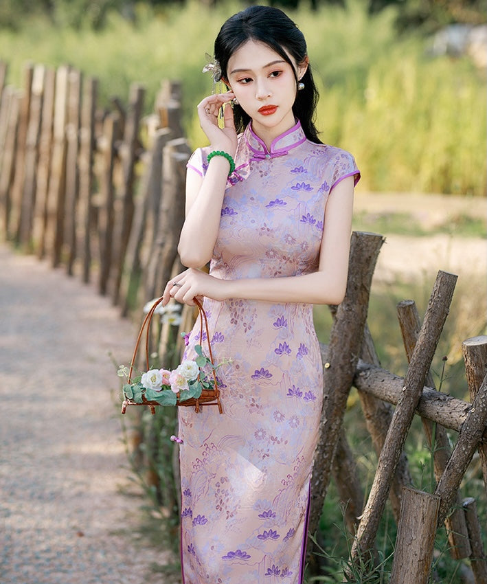 Qiqi's Purple Cheongsam