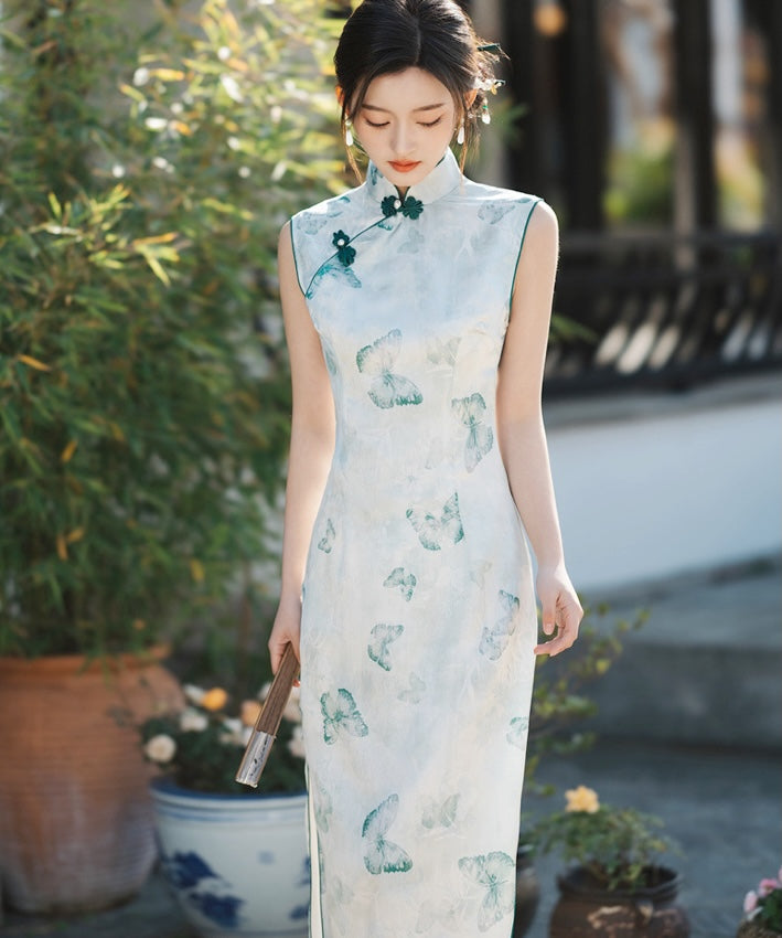 Evia Sleeveless Maxi Cheongsam