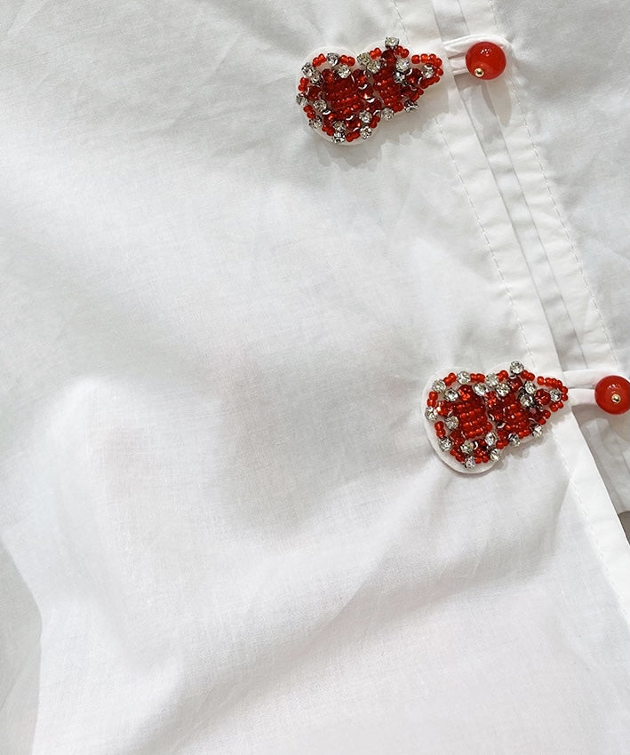 Ivory Blossom Knot Blouse