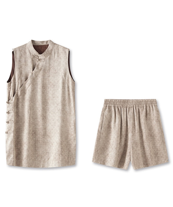 Yunsha Cheongsam Top Vest + Shorts Set
