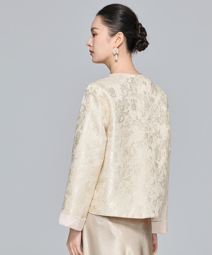 Ivory Bloom Embroidered Top Jacket