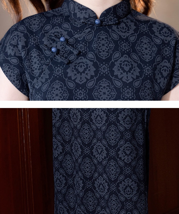 Moonshadow Jacquard Cheongsam