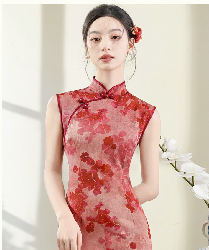 Auspicious Crimson Cheongsam