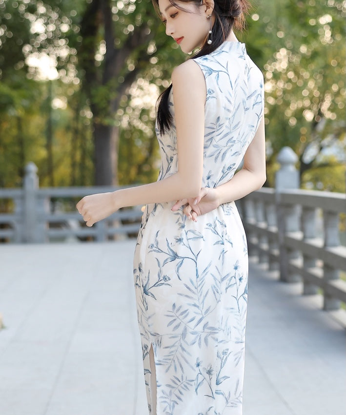 Blue Porcelain Whisper Cheongsam