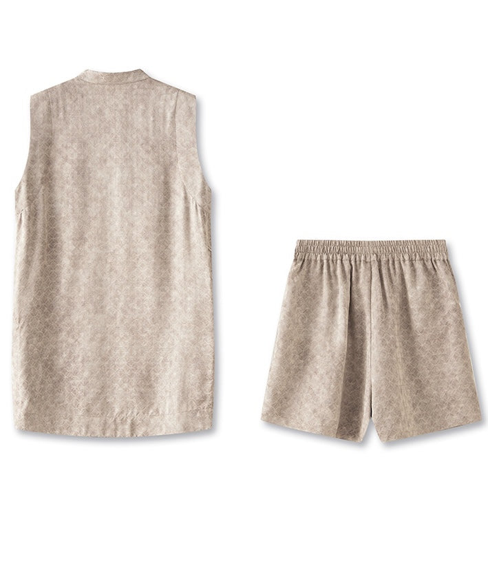 Yunsha Cheongsam Top Vest + Shorts Set