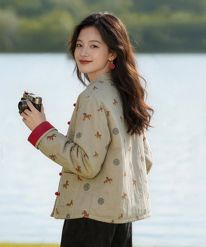 Lucky Horse Padded Cheongsam Jacket