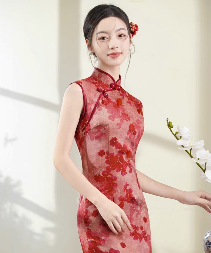 Auspicious Crimson Cheongsam