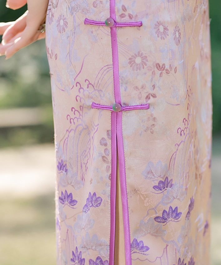 Qiqi's Purple Cheongsam