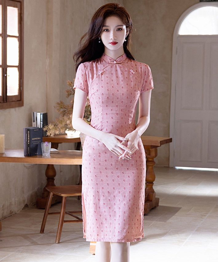 The Sweet Pink Polka Cheongsam
