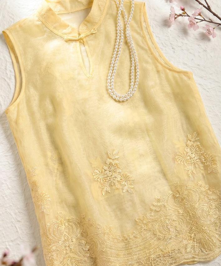 Racie Embroidered Cheongsam Top