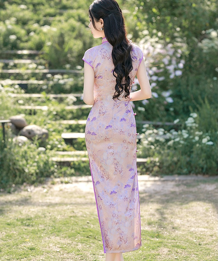 Qiqi's Purple Cheongsam