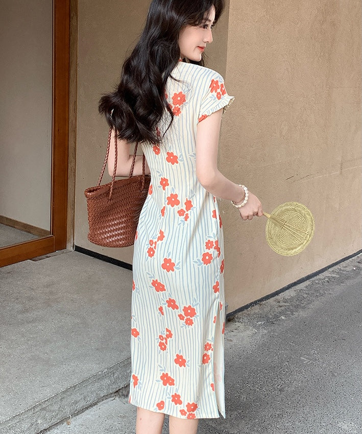 Coral Blossom Cheongsam