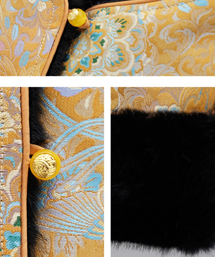 Golden Court Brocade Winter Cheongsam Jacket