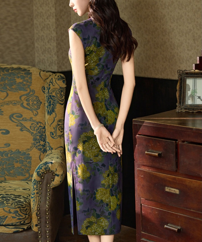 Violetta Hydrangea Cheongsam