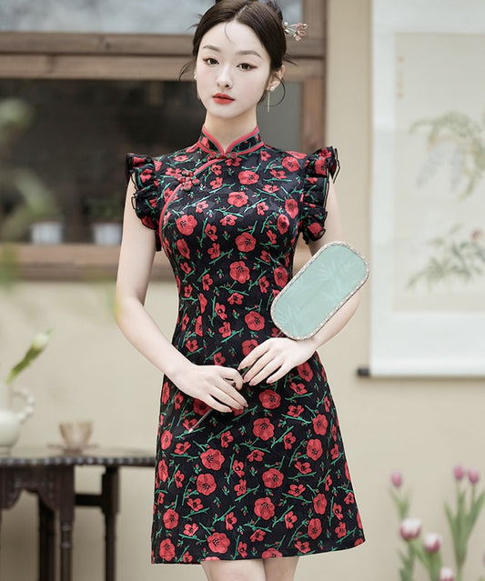 Missy Ruoxi's Rose Cheongsam