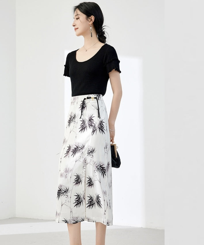 Ensi Paint-Stroke Knot Skirt