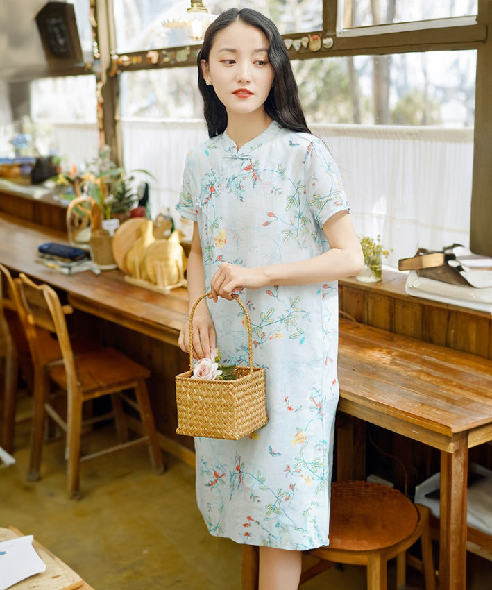 Jo Pastel Blue Casual Cheongsam