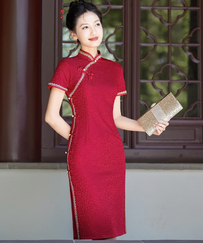 Kelli Short Red Cheongsam