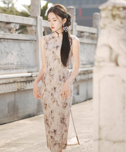 Penny Sleeveless Maxi Cheongsam