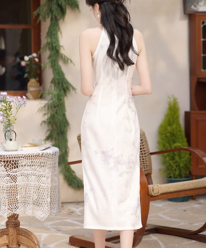 Ivory Bloom Halter Cheongsam