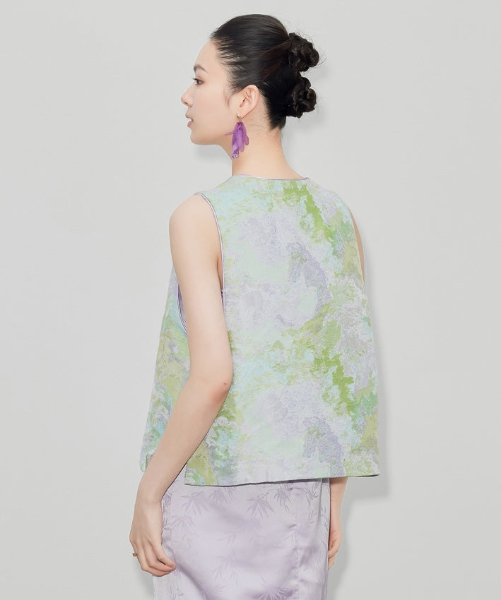 Bộ áo dài vest + quần short Yunsha