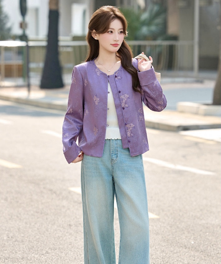 Lavender Poise Cheongsam Jacket