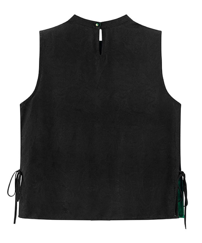Solenne Mandarin Collar Top