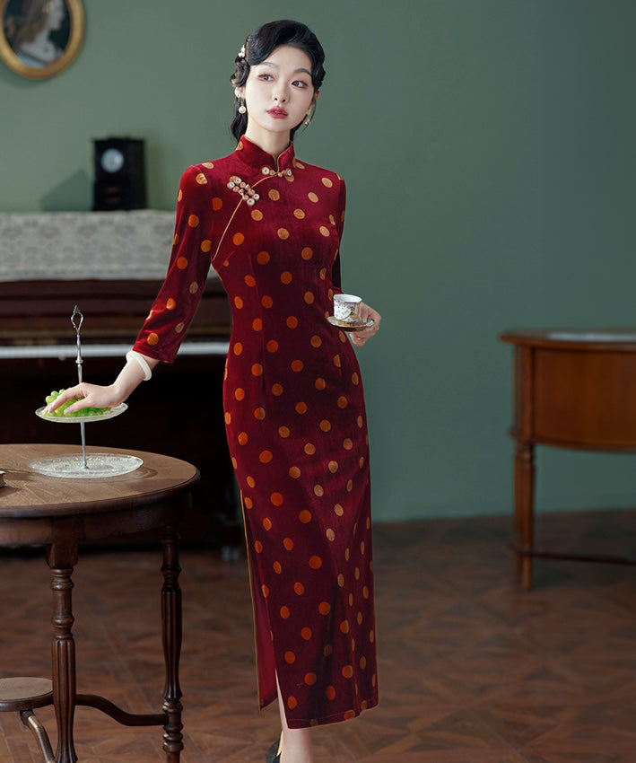 Manli Polka Dot Cheongsam