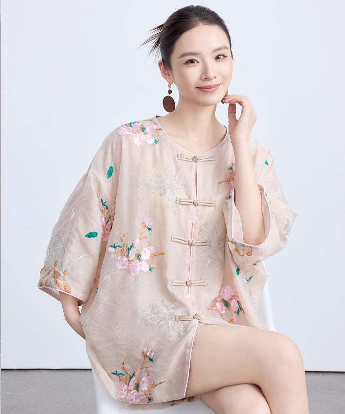 Julienne Oriental Embroidery Top + Shorts Set