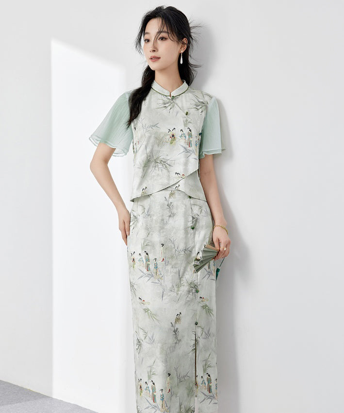 Dorothy Mandarin Knot & Skirt Set