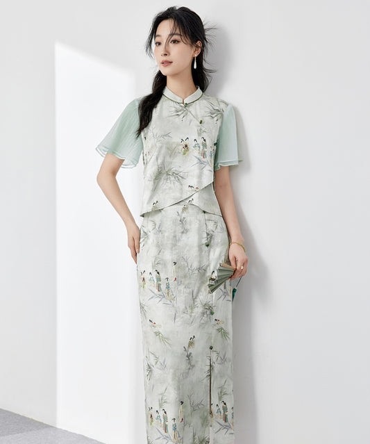 Dorothy Mandarin Knot & Skirt Set