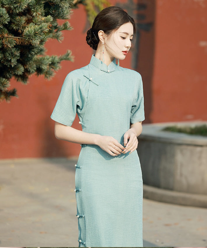 Sage Maxi Cheongsam