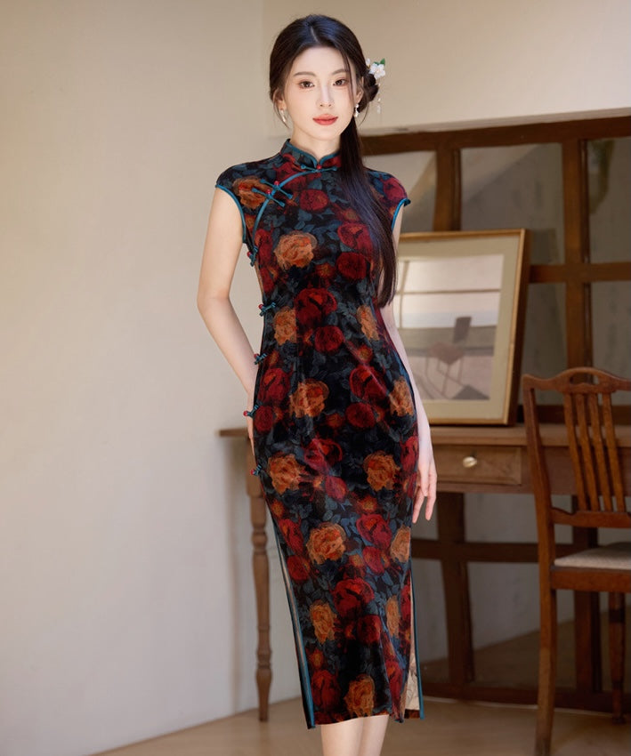 Blue Rose Cheongsam