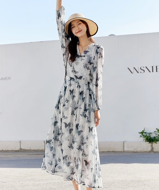 Butterfly Oriental-Inspired Dress