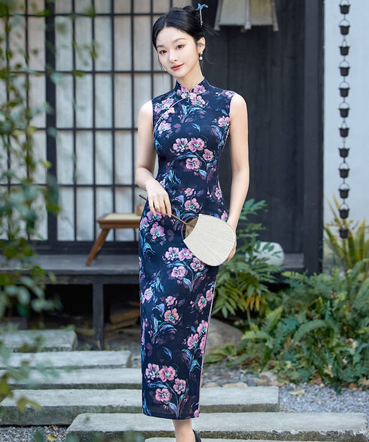 Lavender Floral Cheongsam