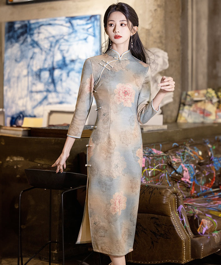 Tangyi Autumn Maxi Cheongsam