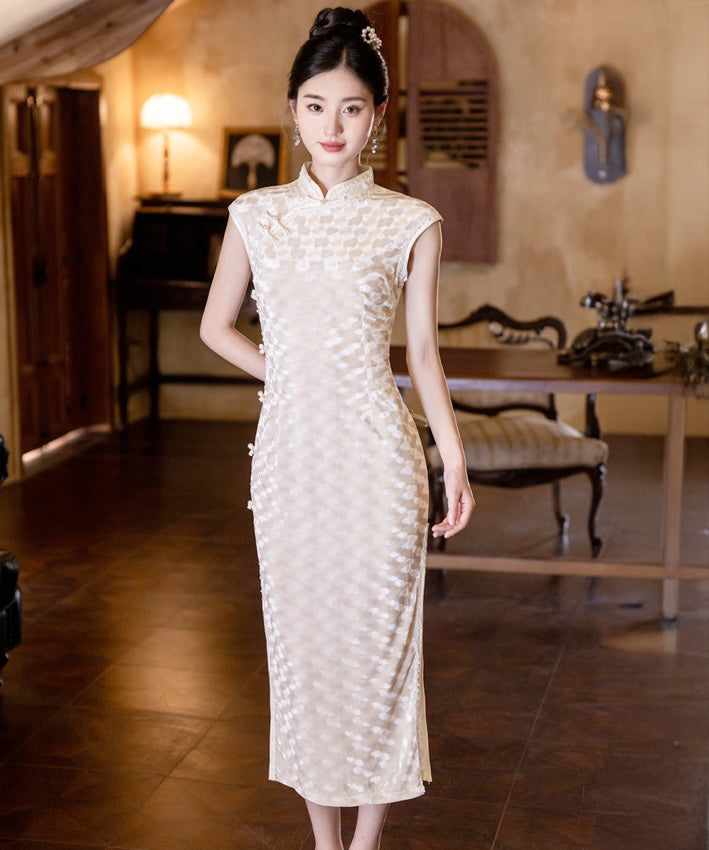 Yuru Capsleeveless Maxi Cheongsam