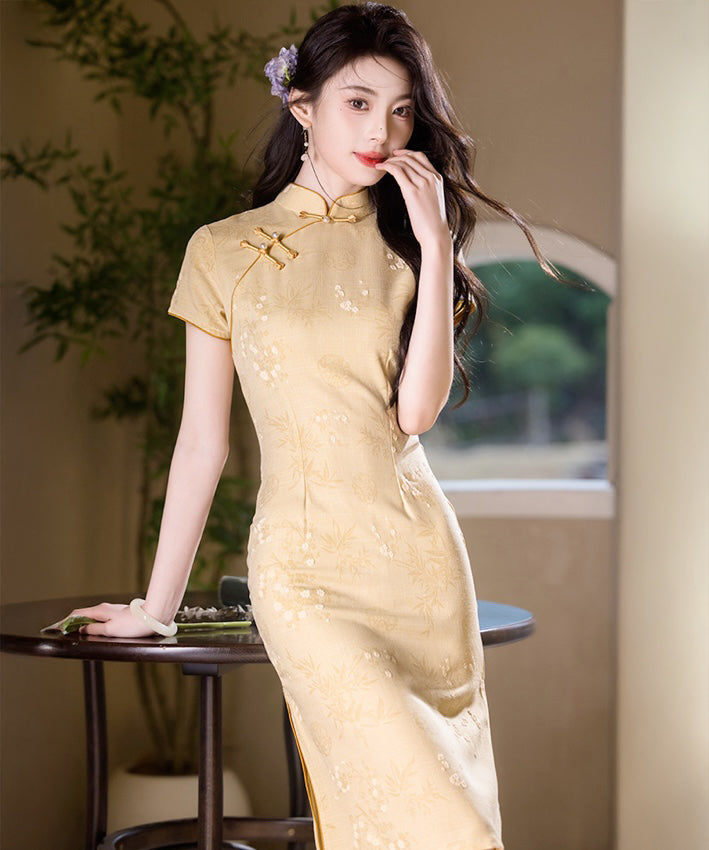 Bailey 柠檬绿旗袍