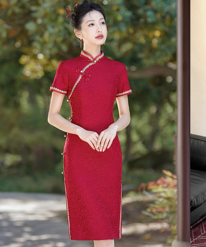 Kelli Short Red Cheongsam