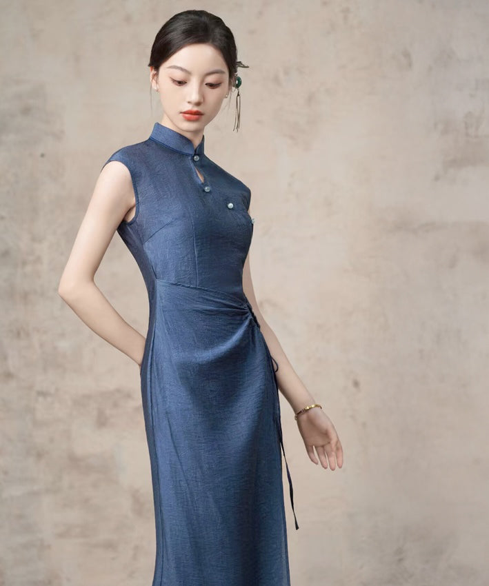 Yuri's Blue Cheongsam Dress