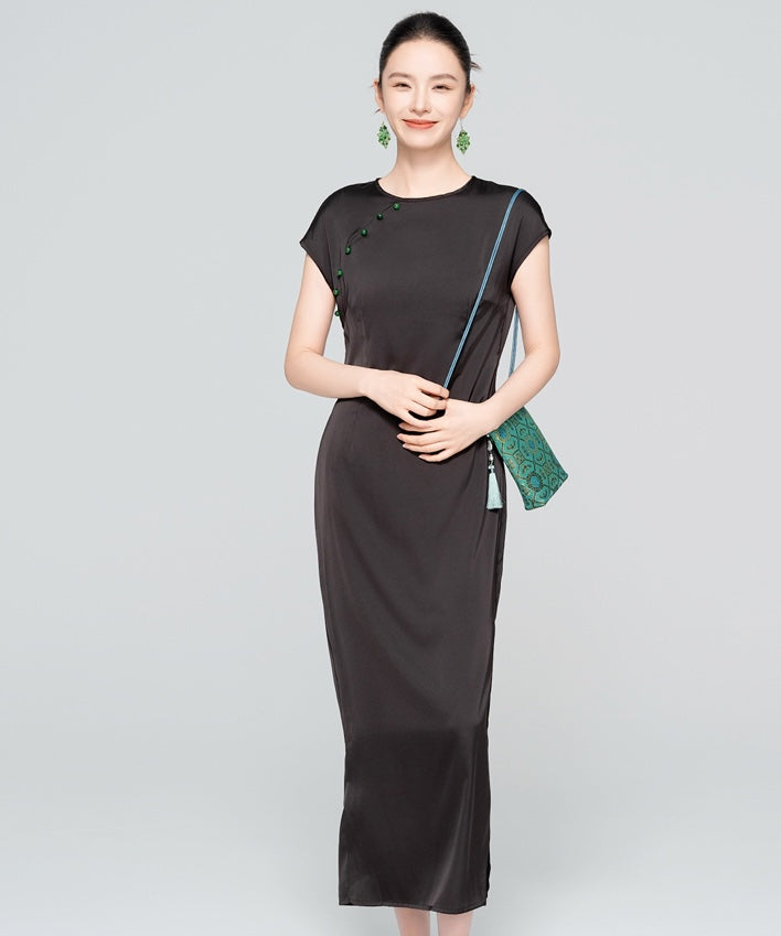 Tang Tang's Oriental Inspired Black Dress