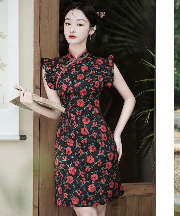 Missy Ruoxi's Rose Cheongsam